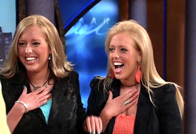 Photo of Britney and Bethany Wekesser on the Oprah Winfrey Show